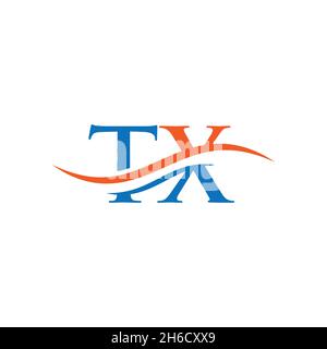 TX Letter Linked Logo for business and company identity. Initial Letter TX Logo Vector Template. Stock Vector
