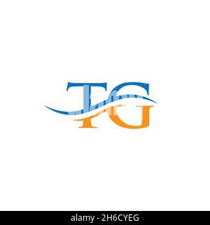 TG Letter Linked Logo for business and company identity. Initial Letter TG Logo Vector Template. Stock Vector