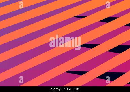 Minimal cover graphic, copy space design. Neon pink yellow retro gradient color. Abstract texture geometric line pattern. Striped fluid trendy backgro Stock Vector
