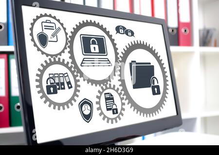 Confidential data concept shown on a computer screen Stock Photo