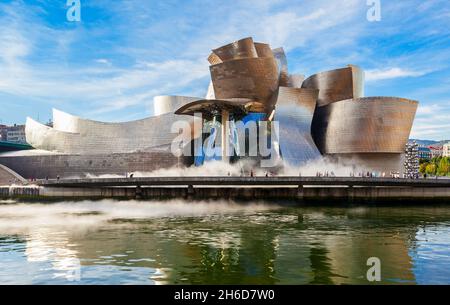 BILBAO, SPAIN - SEPTEMBER 28, 2017: The Guggenheim Museum is a museum of modern and contemporary art, located in Bilbao, northern Spain Stock Photo