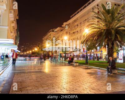 THESSALONIKI, GREECE - OCTOBER 11, 2016: Aristotelous Square is the main city square of Thessaloniki, Greece and is located on Nikis avenue, on the wa Stock Photo