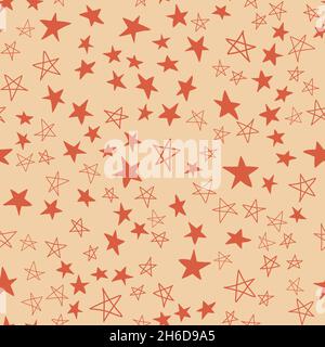 Seamless pattern, star in starfall sky, vector illustration design with star element Stock Vector