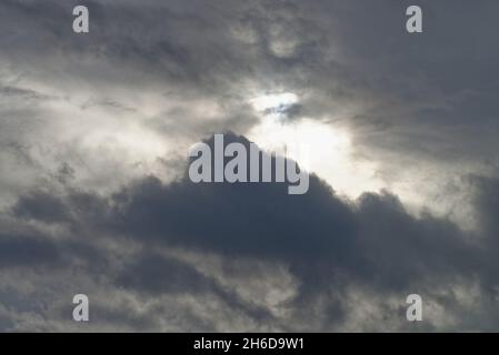 Abstract shapes of weather clouds Stock Photo
