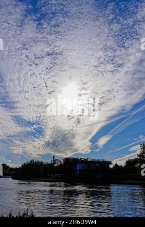Abstract shapes of weather clouds Stock Photo