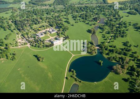 Woburn Abbey, the house and landscape park, Woburn, Bedfordshire, 2018. Stock Photo