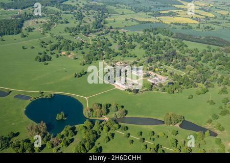 The landscape park around Woburn Abbey, Woburn, Bedfordshire, 2018. Stock Photo