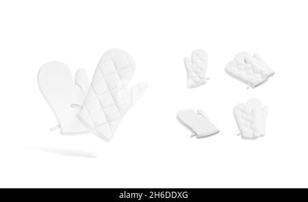 White Oven Mitten Potholders - 3D Model by rebrandy