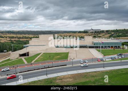 AVILA, SPAIN – JUNE 20, 2021: Conferences and Exhibitions Center of Avila, Lienzo Norte Stock Photo