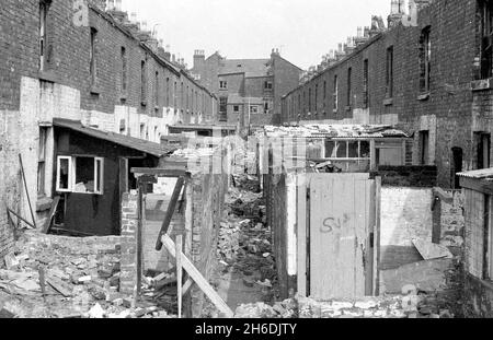 Slum clearance in Upper Parliament Street area of Liverpool, 1974 Stock Photo