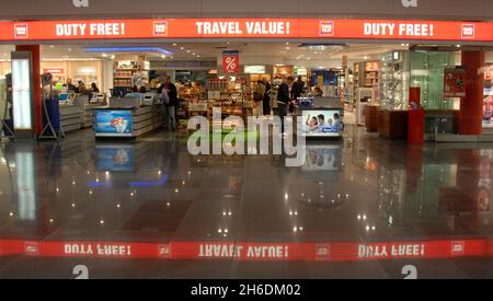 Duty free shop; Munich international airport, Germany Stock Photo
