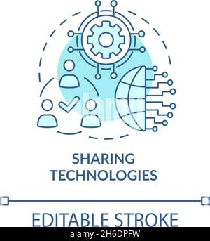 Transfering technologies concept icon Stock Vector