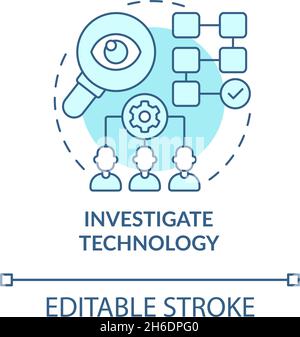 Implement technology concept icon Stock Vector