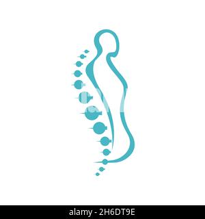 Creative chiropractic vector image. Chiropractic logo vector, spine health care medical symbol Stock Vector