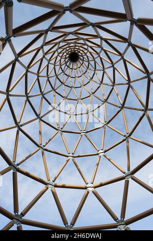 'Paper Tower' designed byJapanese architect Shigeru Ban for the London Design Festival. The tower which is made from cardboard tube is 22m tall making it the worlds tallest paper tower. The tower is outside the Royal Festival Hall, South Bank, London, UK.  24 Sep 2009 Stock Photo