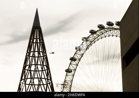 'Paper Tower' designed byJapanese architect Shigeru Ban for the London Design Festival. The tower which is made from cardboard tube is 22m tall making it the worlds tallest paper tower. The tower is outside the Royal Festival Hall, South Bank, London, UK.  24 Sep 2009 Stock Photo