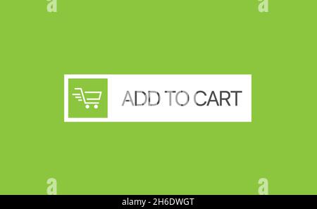 Add to cart button Shopping cart icon Flat design Stock Vector
