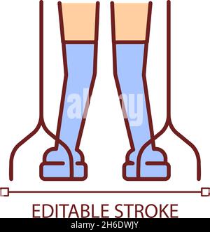Cerebral palsy RGB color icon Stock Vector