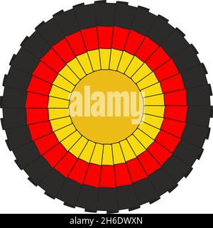 German tricolor cockade, Germany, vector illustration Stock Vector