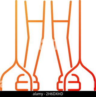Cerebral palsy gradient linear vector icon Stock Vector