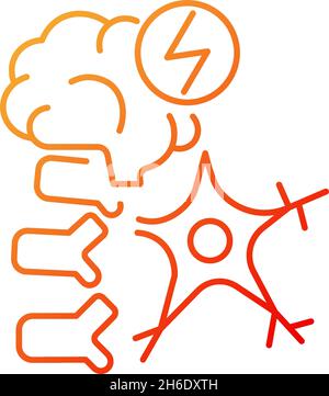 Neuromuscular gradient linear vector icon Stock Vector