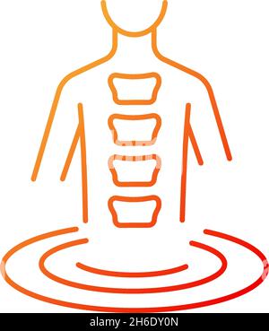 Swimming treatment gradient linear vector icon Stock Vector