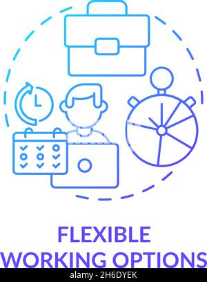 Flexible working options concept icon Stock Vector Image & Art - Alamy