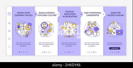 Attracting top talents onboarding vector template Stock Vector