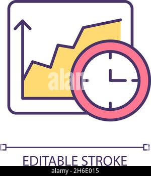 Brand planning RGB color icon Stock Vector