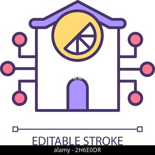 Brand extension RGB color icon Stock Vector