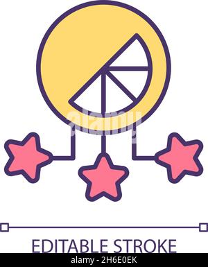 Brand stretching RGB color icon Stock Vector