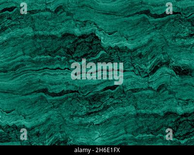 Emerald green marble or travertine texture. Abstract pattern with irregular veins. Monochromatic tile. Best background for luxury interior design. Stock Photo