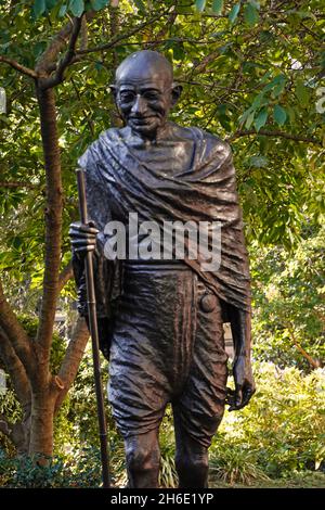 Mohandas Gandhi statue in Union Square Park Manhattan NYC Stock Photo