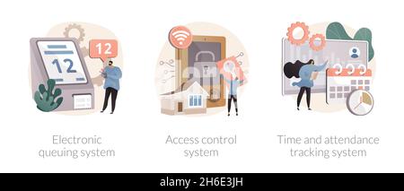 Digital tracking systems abstract concept vector illustrations Stock ...