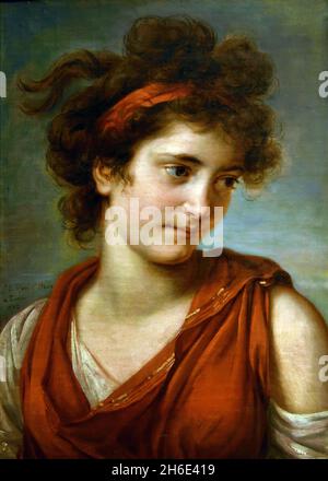 Portrait of Margherita Porporati 1792 Italy, Italian, Louise Elisabeth Vigee Le Brun 1755-1842 France French Stock Photo