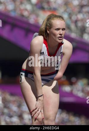 British Paralympic athlete Sally Brown makes it to the T46 100 meter final during the London 2012 Paralympic Games, London Stock Photo