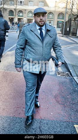 Derek Rose, the ex-fiance of socialite and model Tamara Ecclestone, arrives at Southwark Crown Court, south London, where he is accused of trying to blackmail her. Stock Photo