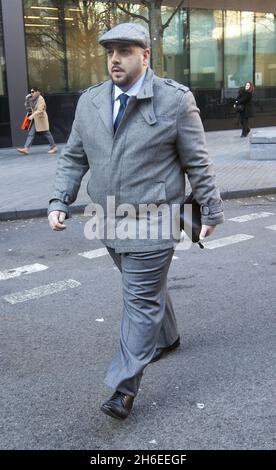 Derek Rose, the ex-fiance of socialite and model Tamara Ecclestone, arrives at Southwark Crown Court, south London, where he is accused of trying to blackmail her. Stock Photo