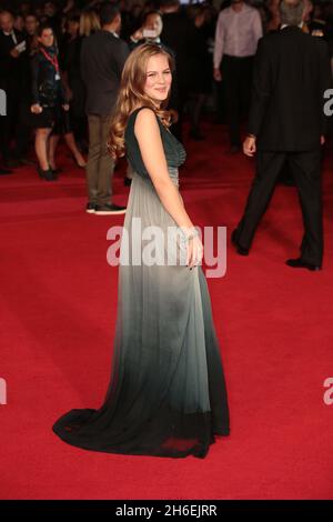 Alicia Von Rittberg attends the premiere of Fury in London's Leicester square Stock Photo