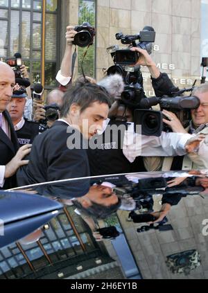 Babyshambles singer Pete Doherty pictured at Thames Magistrates Court in London today after he had his sentencing on several counts of possession of drugs deferred. Doherty was told his sentence will now be decided on 4 December, to give him more time in a rehabilitation clinic. Stock Photo