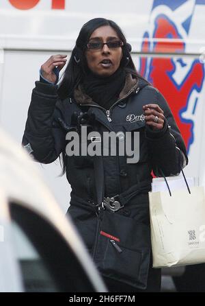 Former HSBC employee Bindi Dhanji pictured at Southwark Crown Court accused of stealing thousands of pounds from dead peoples bank accounts. Stock Photo