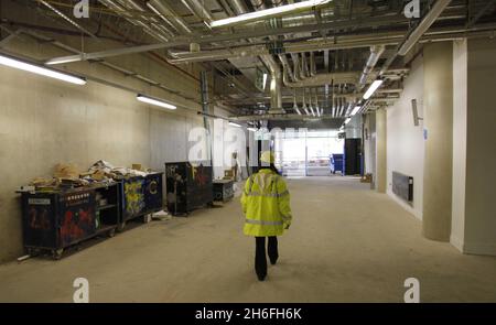 Latest view inside London's Olympic stadium - VIP entrance Stock Photo