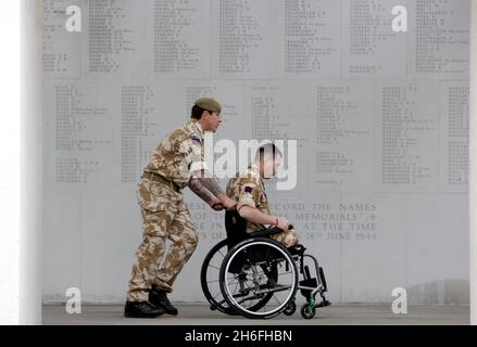 The 1st Battalion Coldstream Guards held a memorial service and parade in central London today in honour of the soldiers who died and those still fighting in Afghanistan. 650 soldiers marched from Wellington Barracks to the Guards Memorial at Horse Guards Parade. Stock Photo