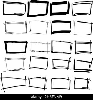 Set of 20 pieces different rectangles - Vector Stock Vector