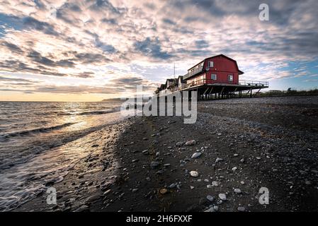 Landscape of Homer Spit beach - Alaska - USA Stock Photo