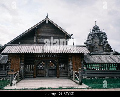 General view of the complex 'Bogoslovka Estate' from the side of the main entrance. Stock Photo