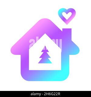 Christmas time. Please stay home icon. Christmas Stock Vector