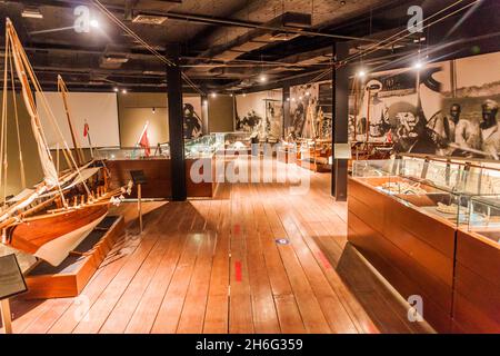 KUWAIT CITY, KUWAIT - MARCH 18, 2017: Interior of Kuwaiti Maritime Museum Stock Photo