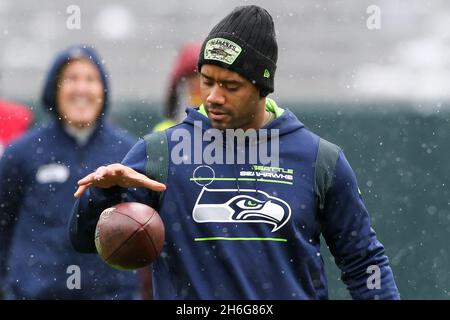 January 12, 2020: Seattle Seahawks wide receiver D.K. Metcalf #14 in action  during the NFL Football game between the Seattle Seahawks and the Green Bay  Packers at Lambeau Field in Green Bay