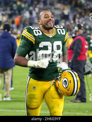 November 14, 2021: Green Bay Packers running back A.J. Dillon (28